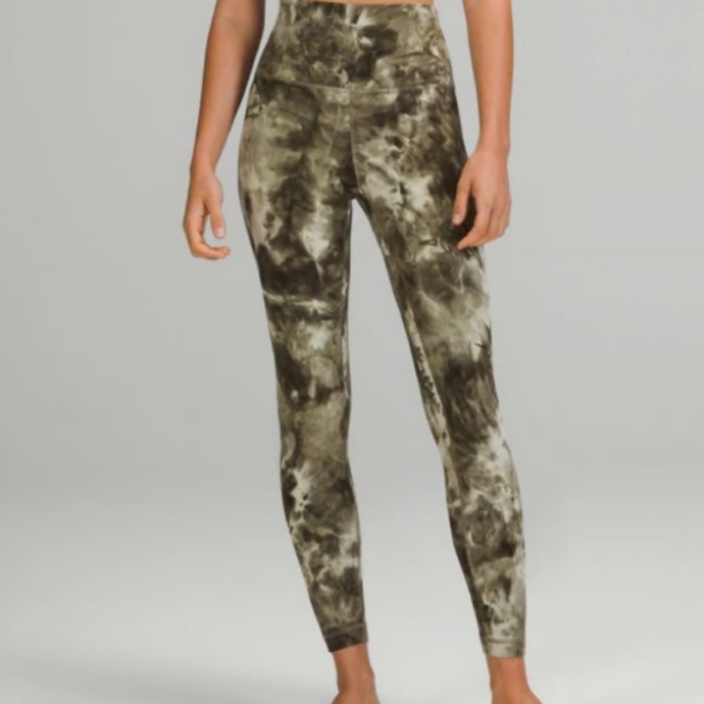 lululemon athletica Green Tie-Dye Leggings